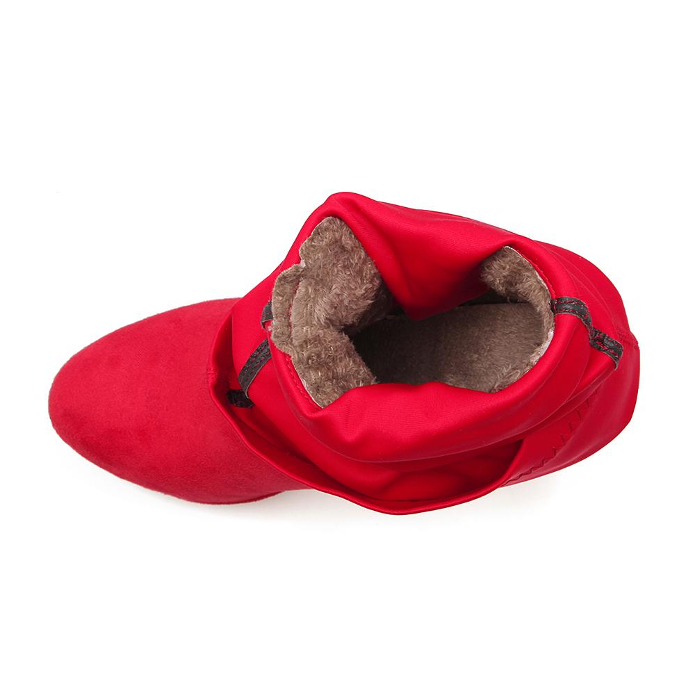 Damen High-Heel Stiefel Herbst und Winter neu wasserdicht Tisch Blockabsatz Übergröße vielseitig mittelhohe Stiefel