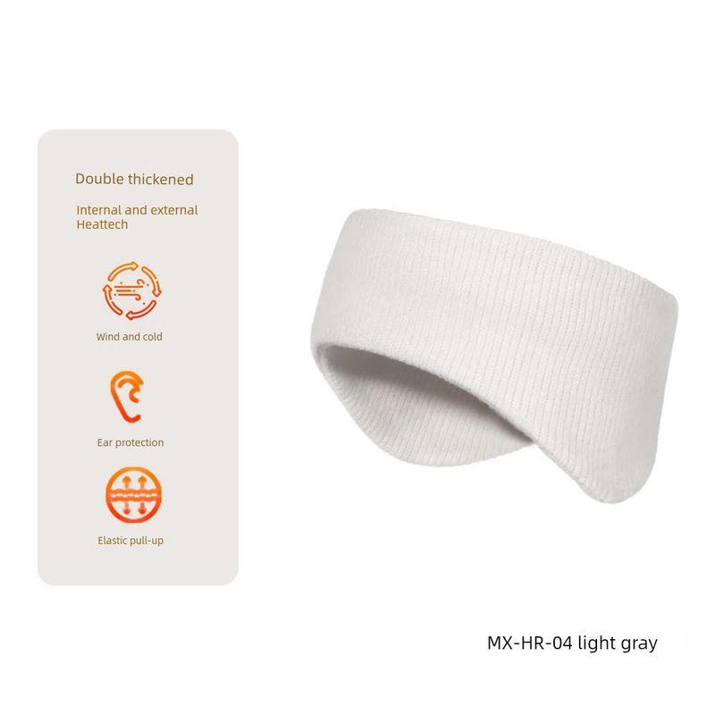 

Cross-Border Hair Band, Hair Band, Hair Band, Grip, Heattech Running, Ear Protection, Fleece, Autumn and Winter, Head East. Ruiqi Sports Protection MX-HR-04 light gray All yards