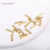 2*10mm Brass Smooth Tube Beads 18K Gold Plated Tube Beads Spacer Beads For Jewelry Making, DIY Jewelry Material Wholesale