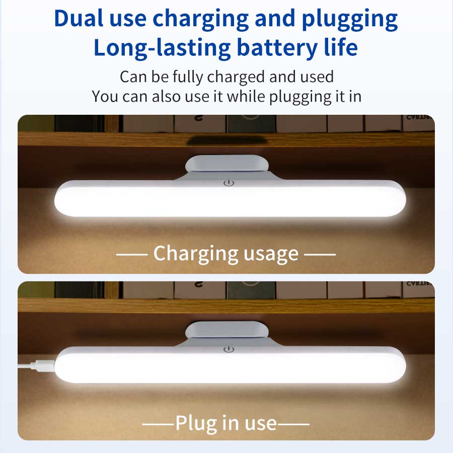 LED Desk Lamps Magnetic Hanging USB Rechargeable Table Lamp Reading Makeup Light Dimmable Cabinet Closet Wardrobe Night Light