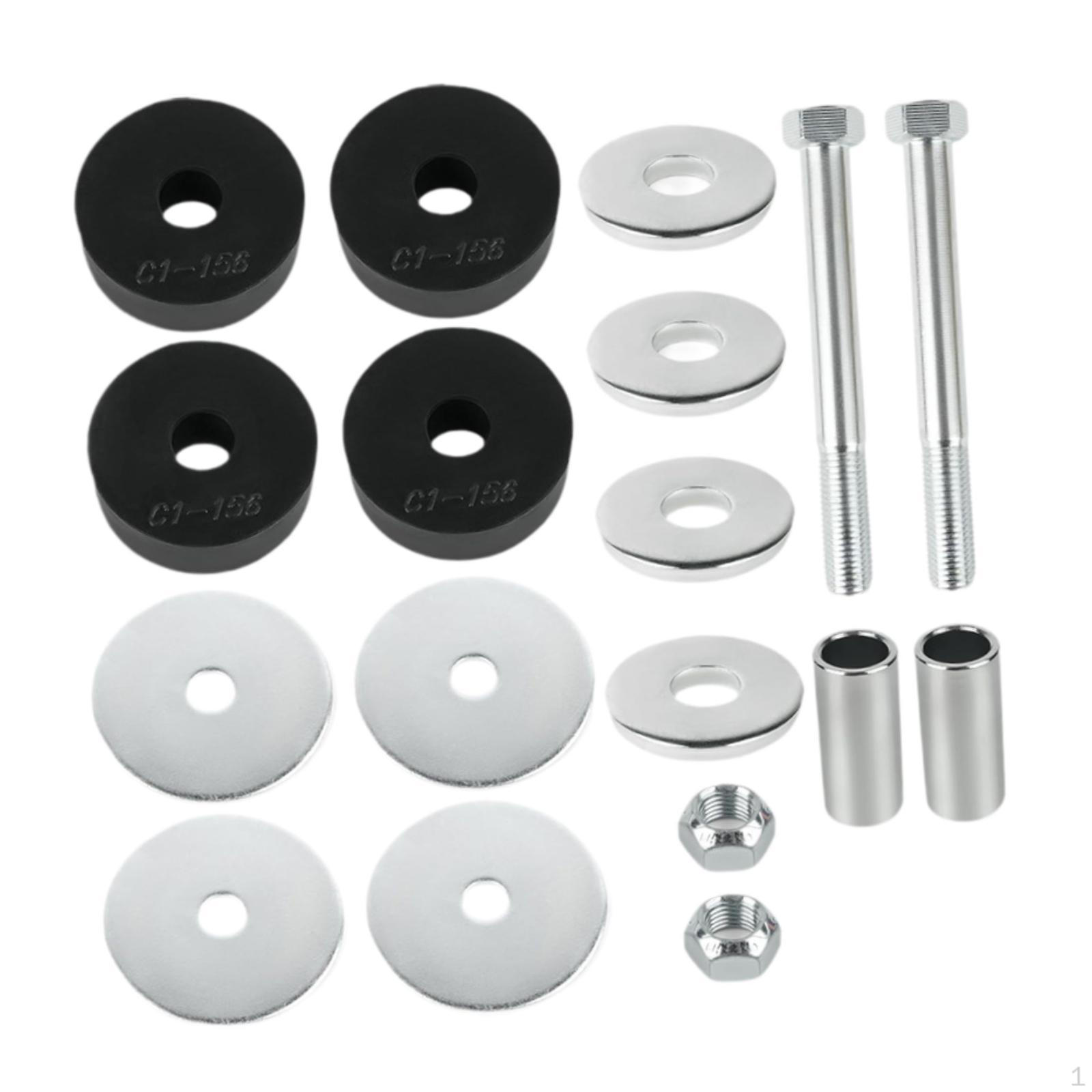 Radiator Core Support Frame Bolt Pad Kit Assembly Replacement Repair Spare Sleeves Mounting Hardware