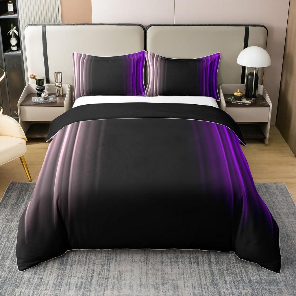 Colorful Gradient Duvet Cover Queen King Size Green Purple Cyan Bedding Set 3-Piece Set Suitable For Kids Boys Girls Teenagers