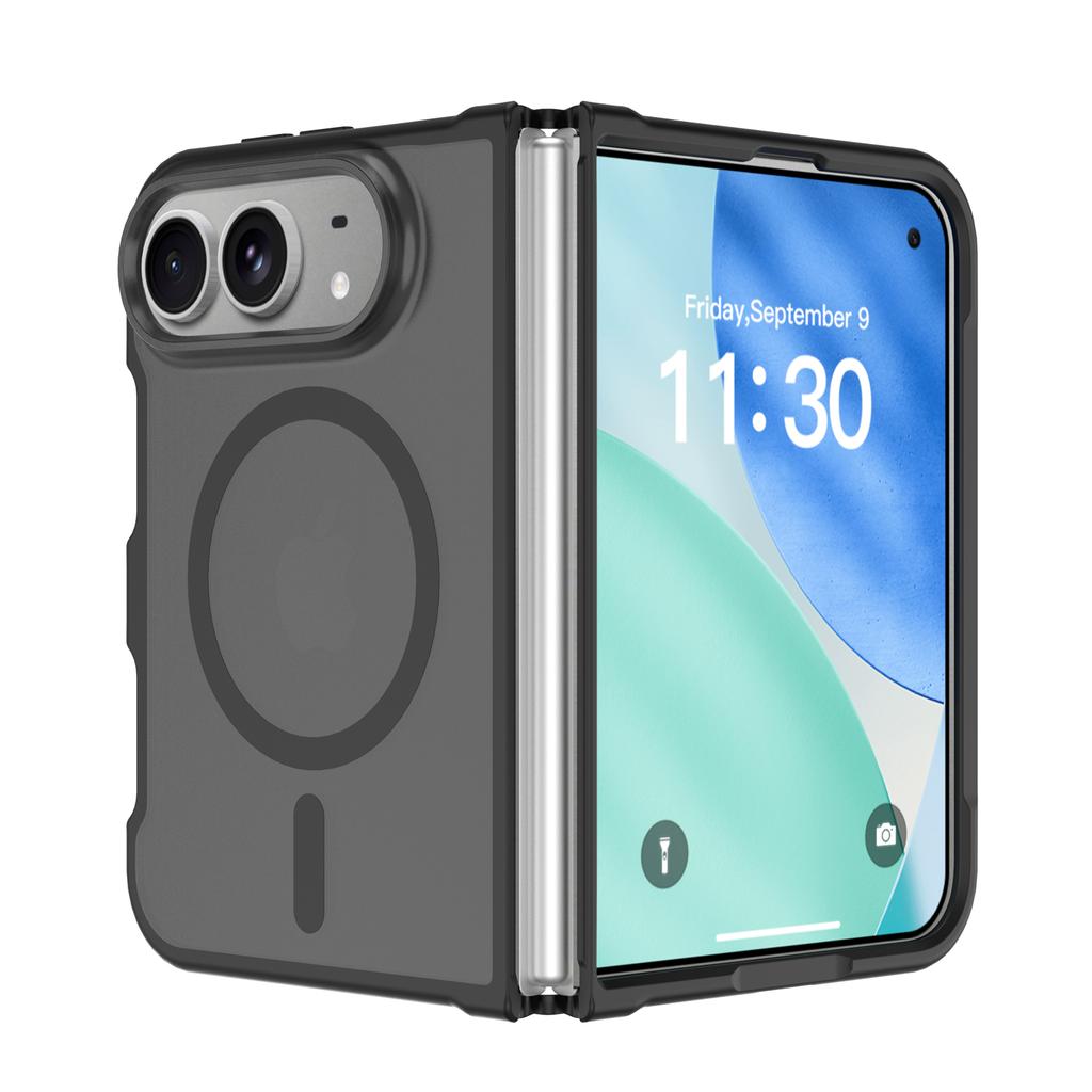 For iPhone 18 Fold iPhone Ultra Magnetic Wireless Charging Clear Phone Case For Magsafe With Lens Protection Shockproof Cover