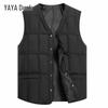 YAYA Men's V-Neck Thick Down Vest