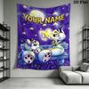 Custom Name diddl Wall Tapestry Aesthetic Wall Hanging Printed Fabric Blanket Decorative Tapestries for Bedroom Living Room Home Decor