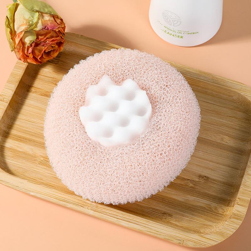 1pc SPA Exfoliating Shower Brush Soft Bath Ball Body Clean Scrubber Foam Body Cleansing Massage Shower Gentle Massage Bath Brush