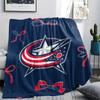 Columbus Blue Jackets Print Flannel Blanket, High quality Comfortable for All Seasons, Home Decor, Warmth and Comfort, Perfect for Christmas Gifts