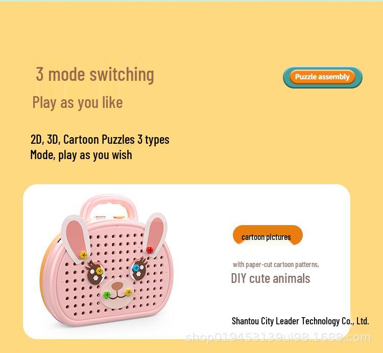 2025 Children's Educational Screw Assembly Toy with Electric Drill: Intelligence Disassembly Toolbox for Boys and Girls