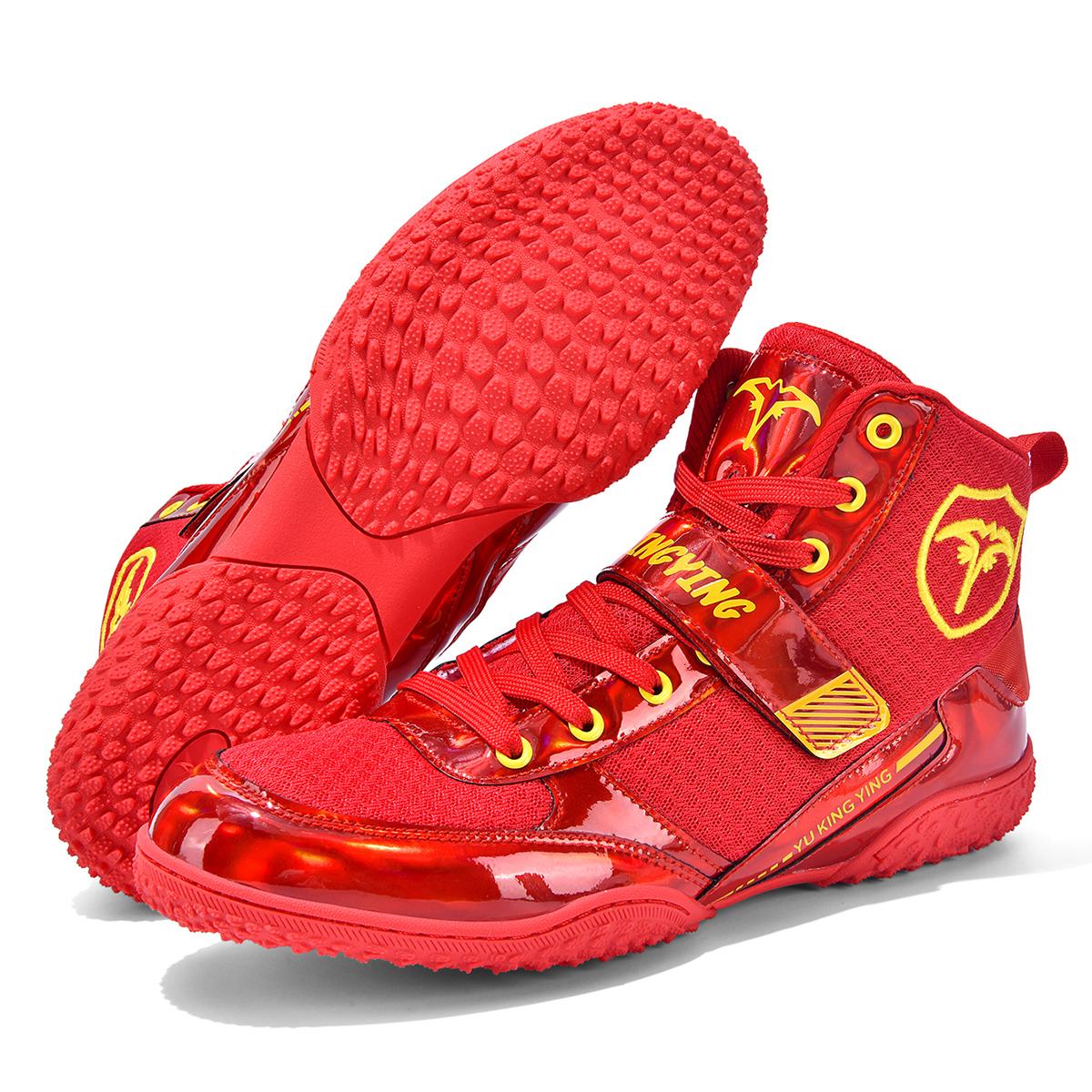 

Мужские легкие борцовки Профессиональные кроссовки для бокса Тренировочные Большой размер Черно-красные Для зала Уличного спорта 38 красный