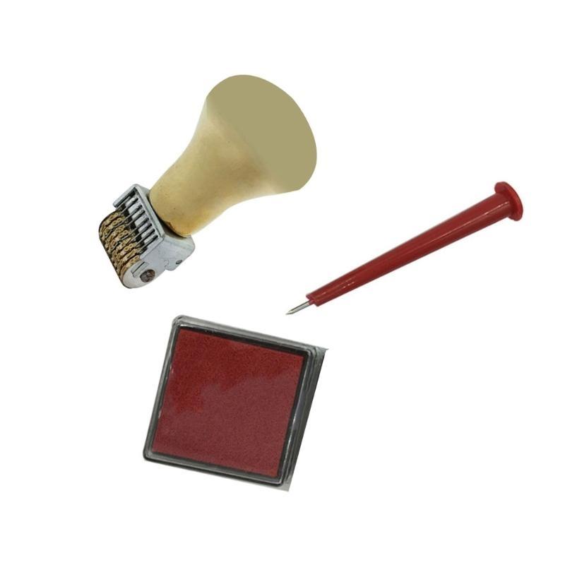 F26C Adjustable Roller Date Stamp Rubber Stamp Line Dater Office Stamp Rotating Stamp for Scrapbooking Packaging Crafting