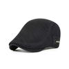 Korean Style Men Beret Hat British Style Forward Peaked Cap Adjustable Mesh Flat Cap  Summer
