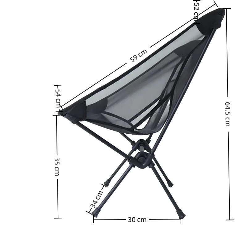 Ultralight Folding Aluminum Alloy Outdoor Moon Chair