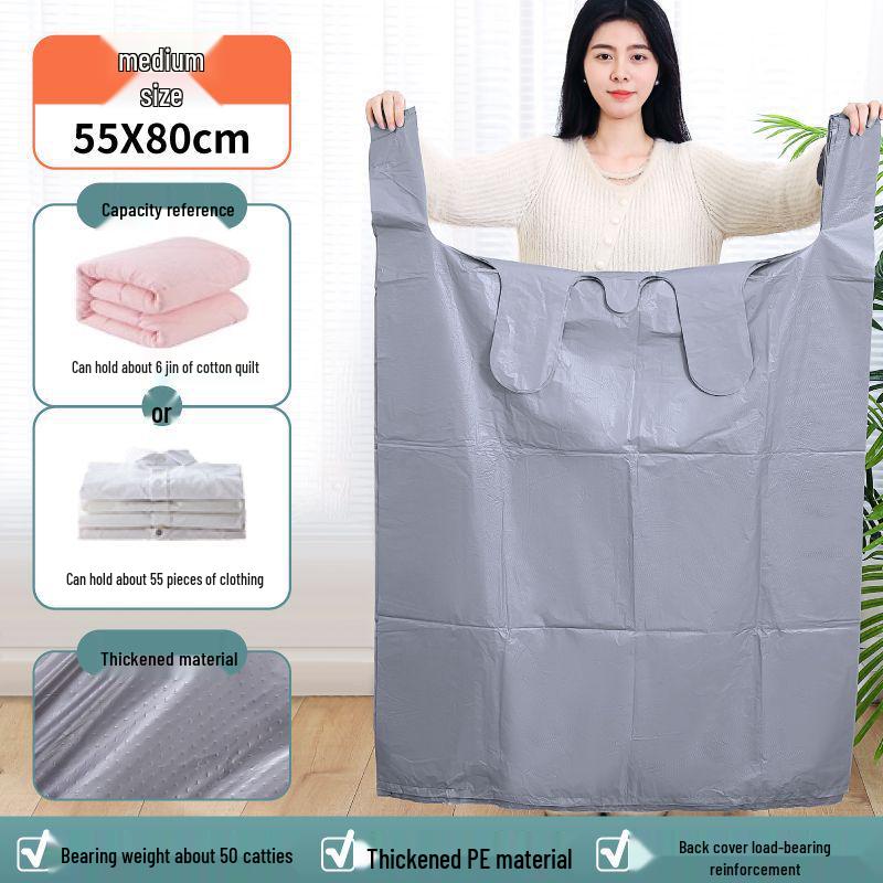 Set of 10 Large Disposable Packing Bags for Comforters, Quilts, and Clothing Storage