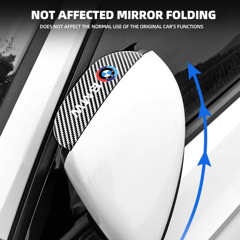2pcs Car Rear View Mirror Sticker Rain Eyebrow For BMW 50th Kith 5 Series F20 E39 F10 F30 E90 E46 E60 G60 X5 E87 F11 G20 G32 G30