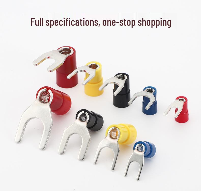 Kaishtong 90° U/Y-Shaped Nylon Pre-Insulated Terminal, SNYBS1.25-6-8