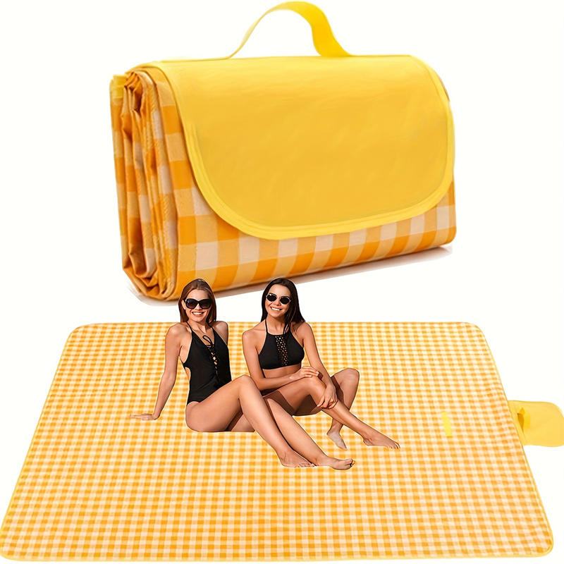 Picnic Blanket Beach MatPortable Travel Outdoor Indoor Family BBQ 150x200cm 200x200cm Sandproof Waterproof Camping Blanket