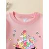 Kids Crewneck Sweatshirt, Rainbow Unicorn Bubble Tea Creative Print,Daily Casual Top for Spring & Autumn