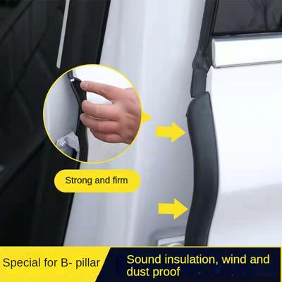 Car Door Edge Weatherstrip Rubber Sealing B Pillar Noise Windproof Protection Front Auto Sealant Accessories Decoration Strip