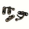 Antique Bronze Iron Padlock Hasp Hook Lock with Screws for Mini Jewelry Wooden Box Furniture Hardware 27*32mm (1.06in*1.26in)