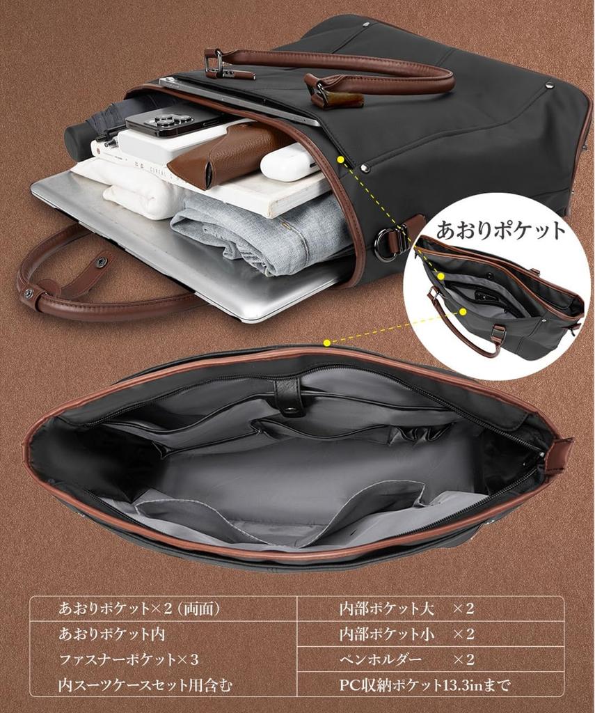 ABIBA Business Tote Shoulder Large Perfect for Job and Business Men's Bag, Bag, Handbag, Capacity, Multifunctional, Freestanding, Hunting, Commuting,