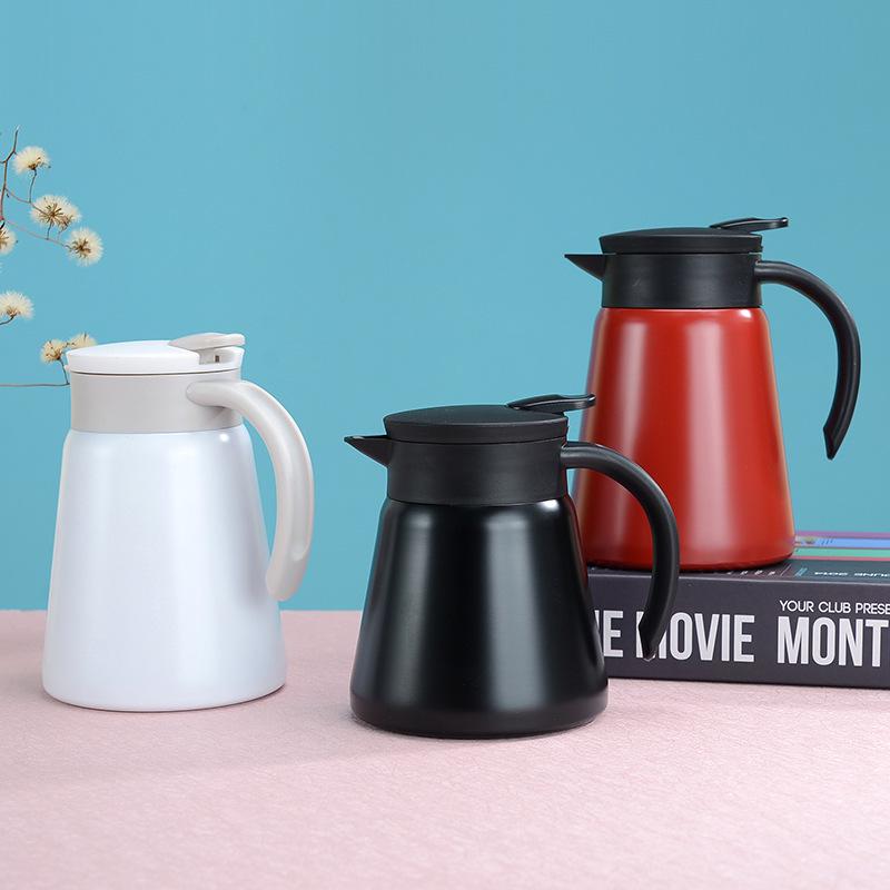 European-Style Portable Tea and Coffee Pot: Compact Thermos for Home, Office, Business, or Travel - Ideal for Effortless Brewing.