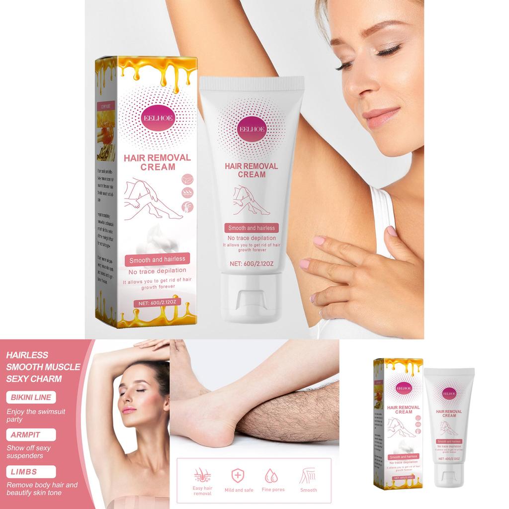 Eelhoe Gentle Hair Removal Cream For Smooth Hydrated Skin Ideal For Face And Body