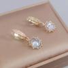 Women's Crystal Drop Earrings Gold Color Geometric Zircon Earring Fashion Party Jewelry Accessories