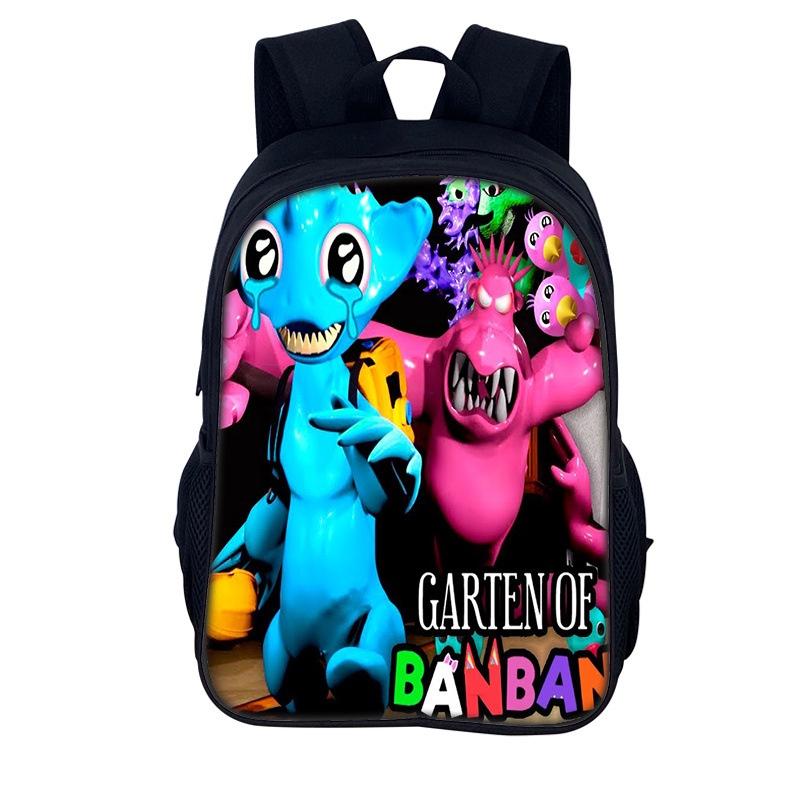Garten Of Banban 3 40cm Cute And Colorful Cartoon Print Nylon Backpack For Boys And Girls Ideal For School