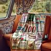 Happy 100Th Birthday Blanket Personalized Name Soft Comfortable Stylish Blanket Car Blanket Perfect For Travel Camping Outdoor Home Suitable For All