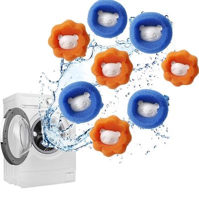 8 Pcs Hair Remover for Laundry Washing Machine Hair Catcher(Blue, Orange)