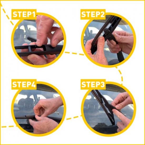 2Set Rear Wiper Arm & Blade Black For 2013 2014 2015 2016 2017 2018 Hyundai Sant