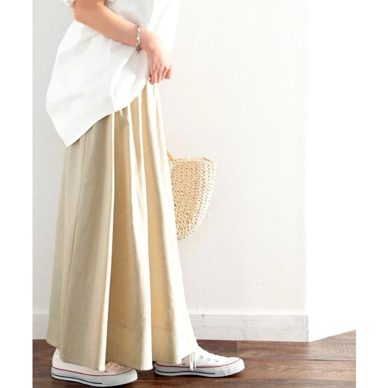 YYFS Women's Solid Color Print Casual Summer Spring Skirts