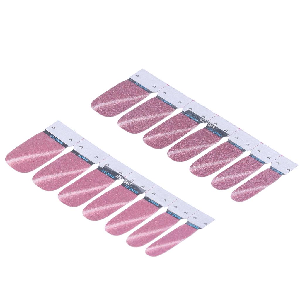 14pcs SelfAdhesive Nail Sticker DIY Glitter Fashionable Nail Polish Strip Full Wraps Decal(02 )