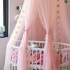 Round Dome Mosquito Net Bed Canopy Curtains for Baby Bedroom Decoration, Elegant Play Tent Netting for Kids Child Bedding