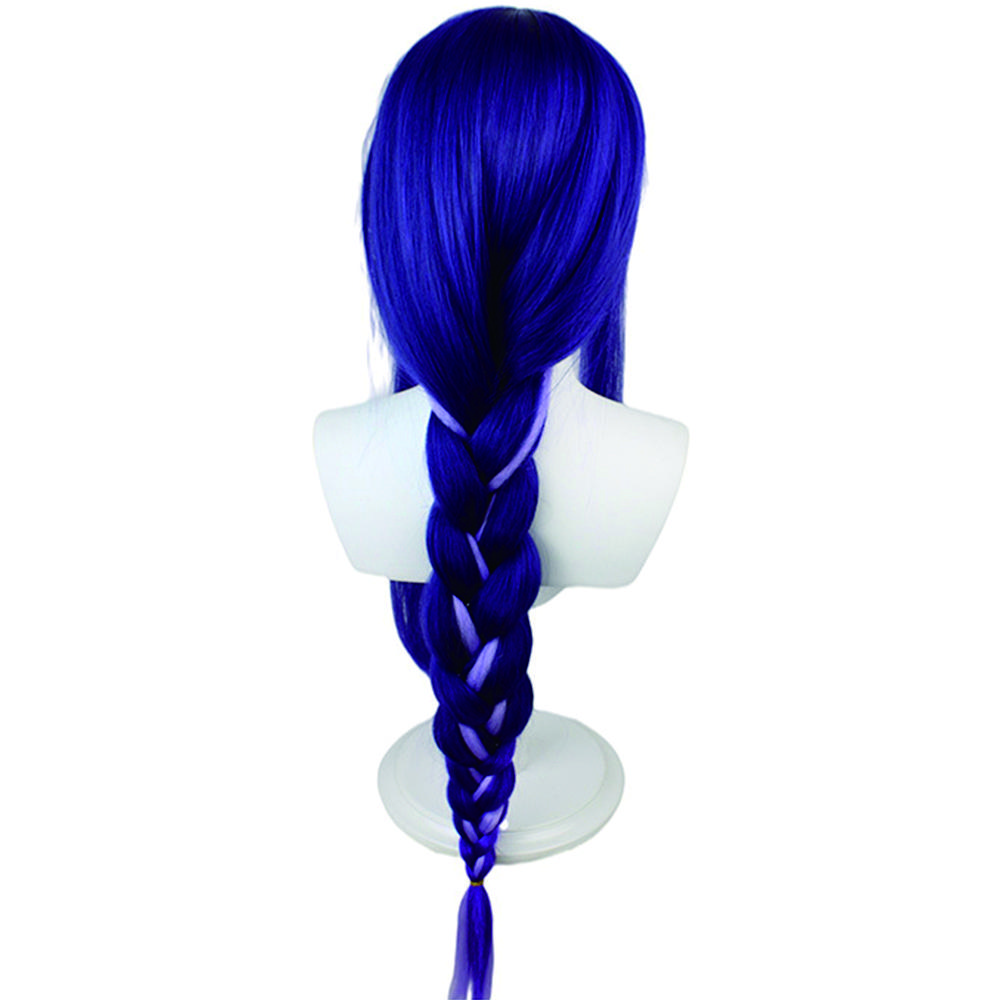 Genshin Impact Thunder General Anime Cosplay Wig With Silicone Simulation Scalp and Hemp Flower Braid for Role Play