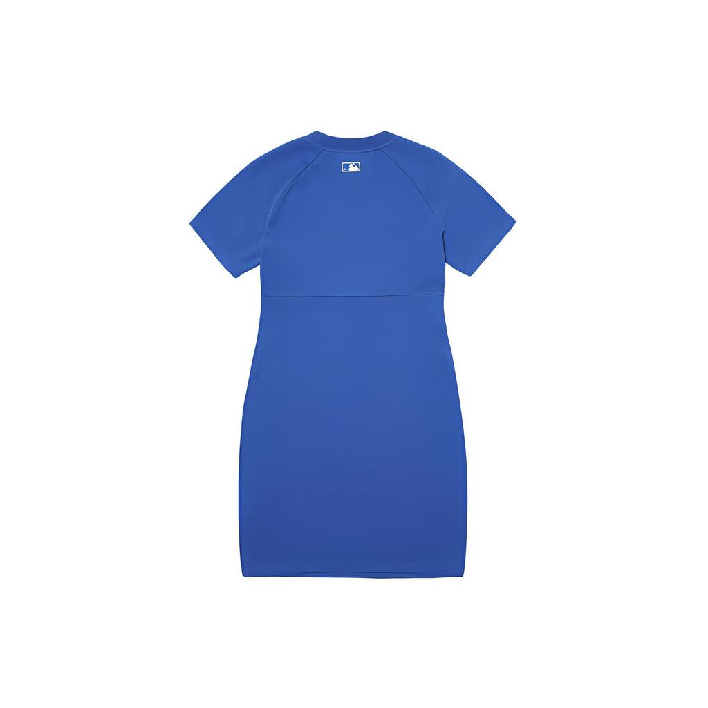 New MLB Short Sleeved Dresses Women's Blue 3FOP01023-07BLS
