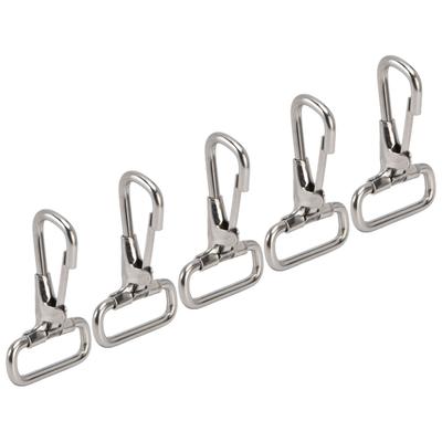 5 Peças Mosquetões de Pressão Aço Inoxidável 304 Clipes de Metal para Chaveiro Acoplamento Guia de Cachorro Coleira 29mm