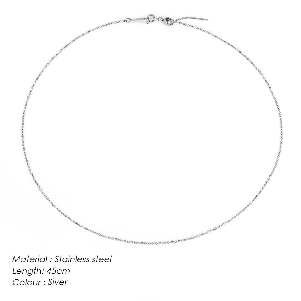 eManco Adjusta Long Layered Pendant Necklace  Stainless Steel Necklace Chocker Necklaces for Women Fashion Jewelry YX26925