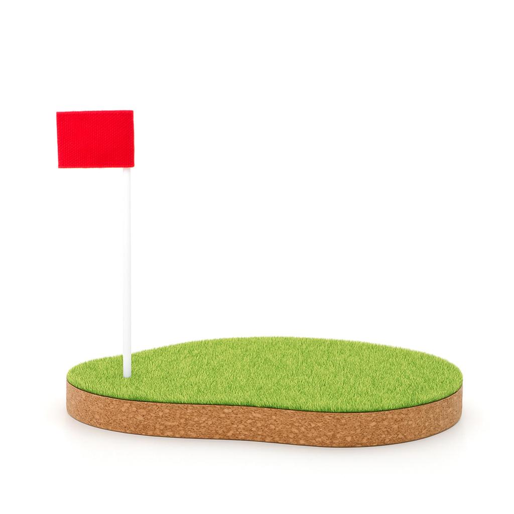 SHIBAFUL Mini Table de Golf Boisson Jour Mignon Toujours Vert Sous-verre, Herbe, Vert, Porte-gobelet, Cadeau, Cadeau de Saint-Valentin,