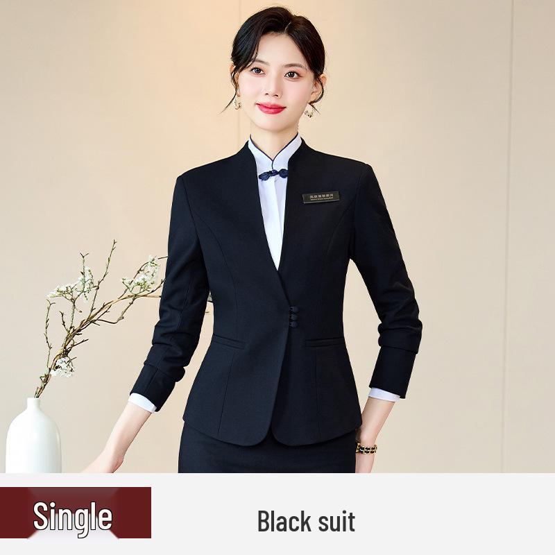 High-End Women's Workwear Set: Business Suit, Hotel Reception, Flight Attendant, Beauty Salon Uniform