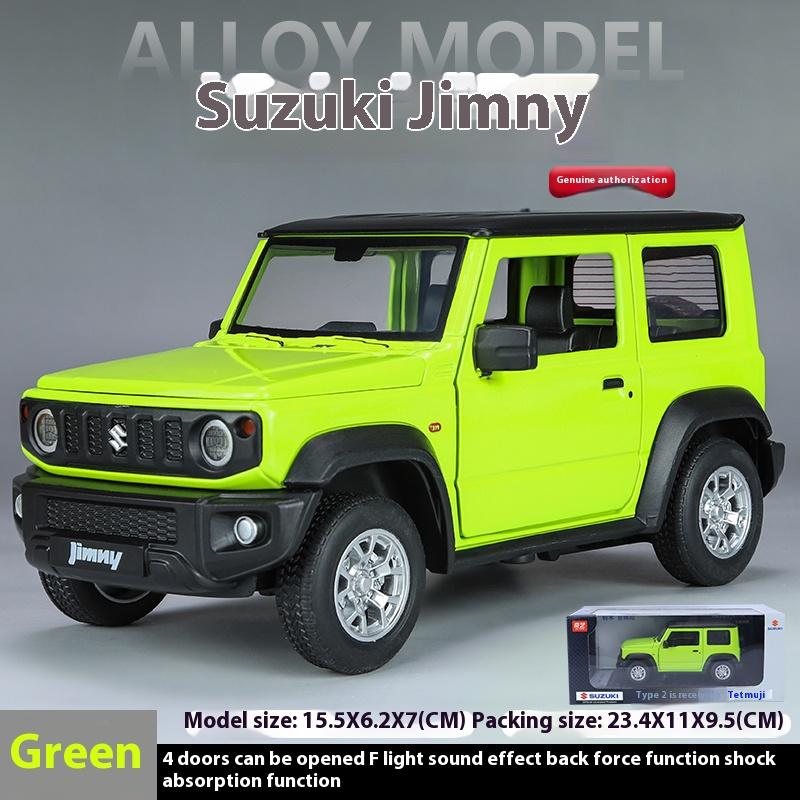 1/24 Scale Suzuki Jimny Alloy Off Road Diecast Model Hight Simulation Sond Light Pull Back Toy Decorative Trendy Ornaments Gifts