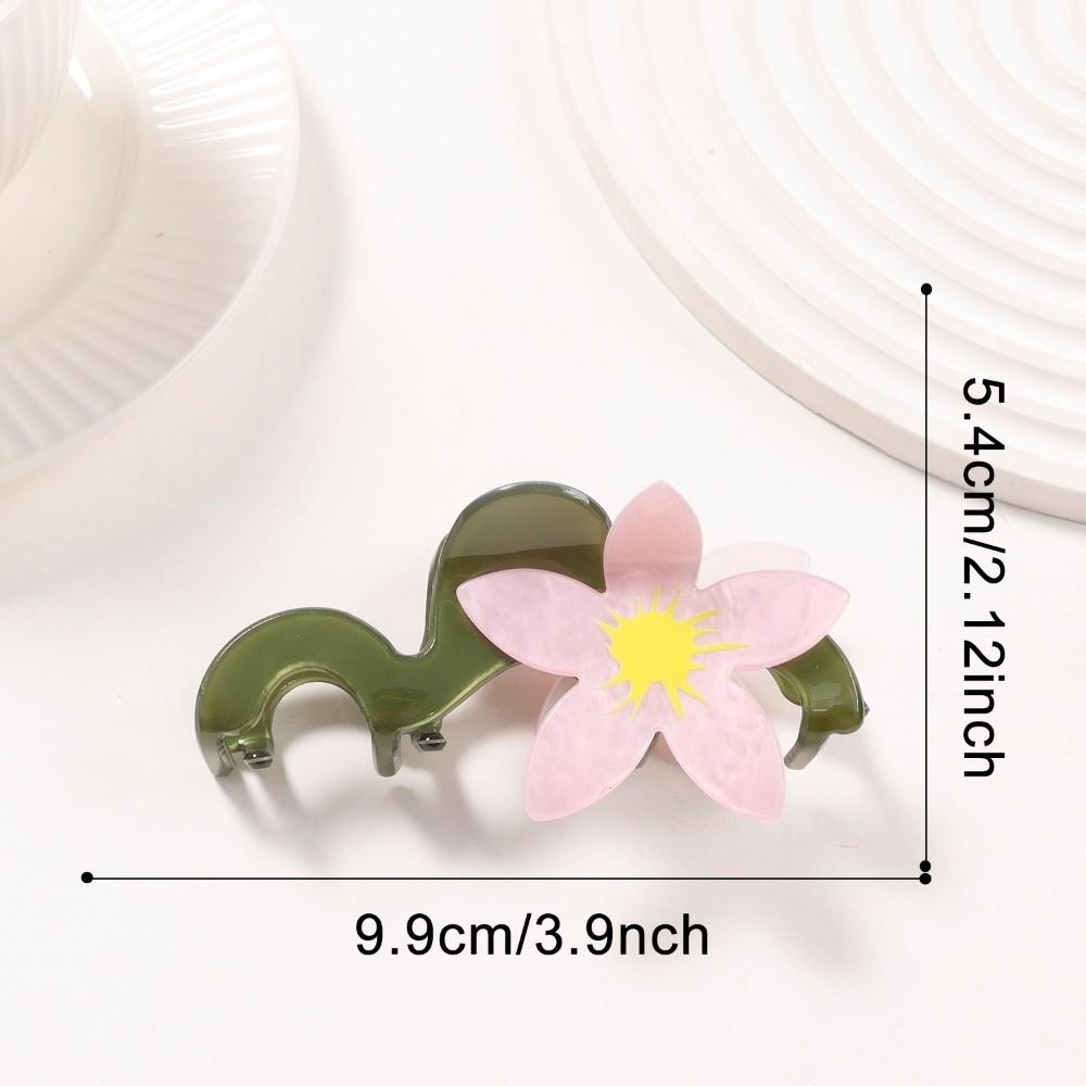 Colorful Flower Hair Claw 9.9CM Large Hair Claw Fashion Hair Clips Women