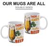 1 st 11 oz Keramisk Kaffemugg för Ölälskare med Dubbelsidigt Tryckt Design, Rolig Vardagsmugg för Hem eller Kontor, Utmärkt Presentval för Vänner