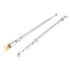 Uxcell 2-Piece Replacement 5-Section FMAM Radio Telescopic Antenna, 32cm Long, Stainless Steel, for VCD Remotes, TVs, and Portable Radios