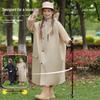 Kinder Unisex Langer Dicker Wasserdichter Poncho für Schule und Radfahren