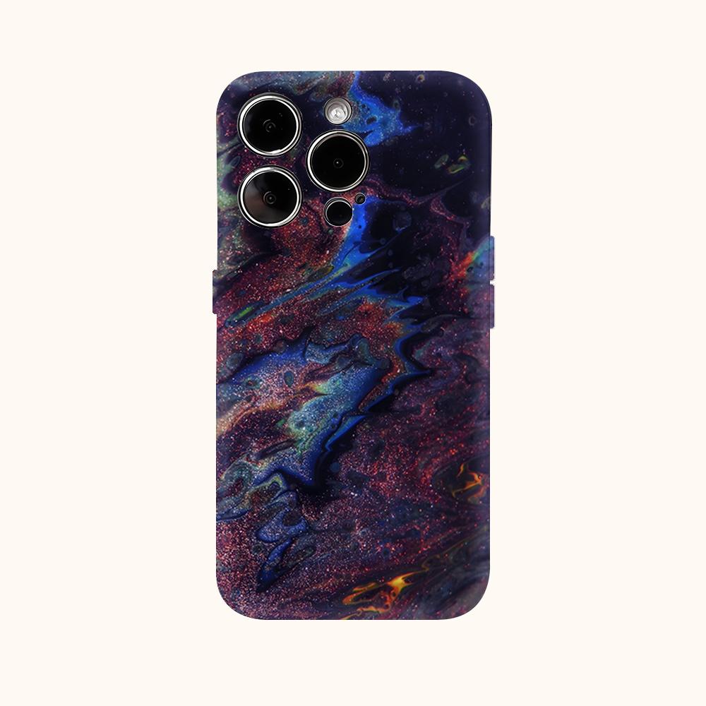 Galaxy Marble Swirl Phone Case for IPhone 17AIR 16E 16 15 14 13 12 11 17 Pro Max Plus Double-layer Back Cover