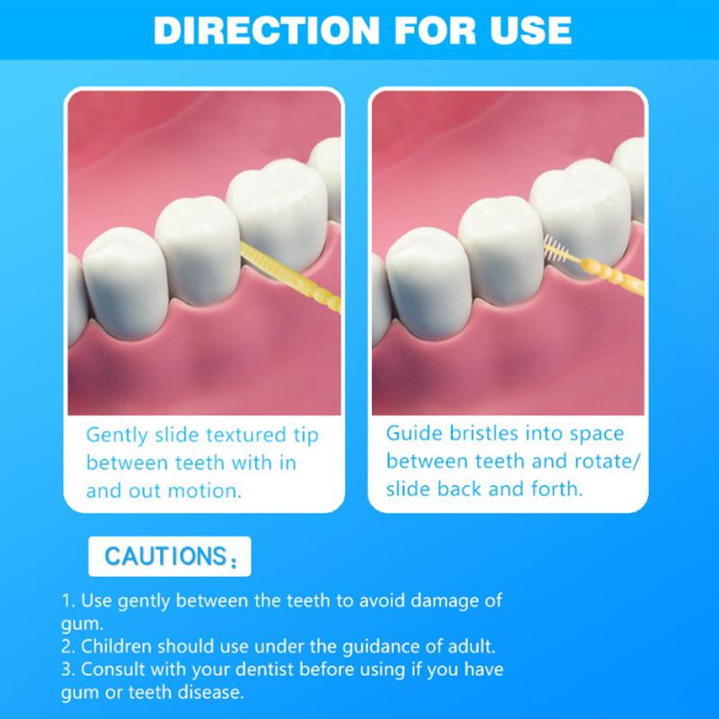 Doppelendiges zahnförmiges Zahnseide Einweg-Kunststoff-Zahnstocher Zahnseide Interdentalbürste Mundreinigung Pflegeinstrument
