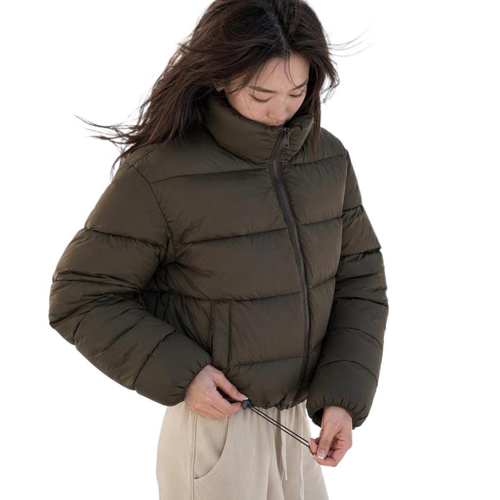 Winter new stand-up collar short down cotton clothes women's loose small student bread clothes jacket