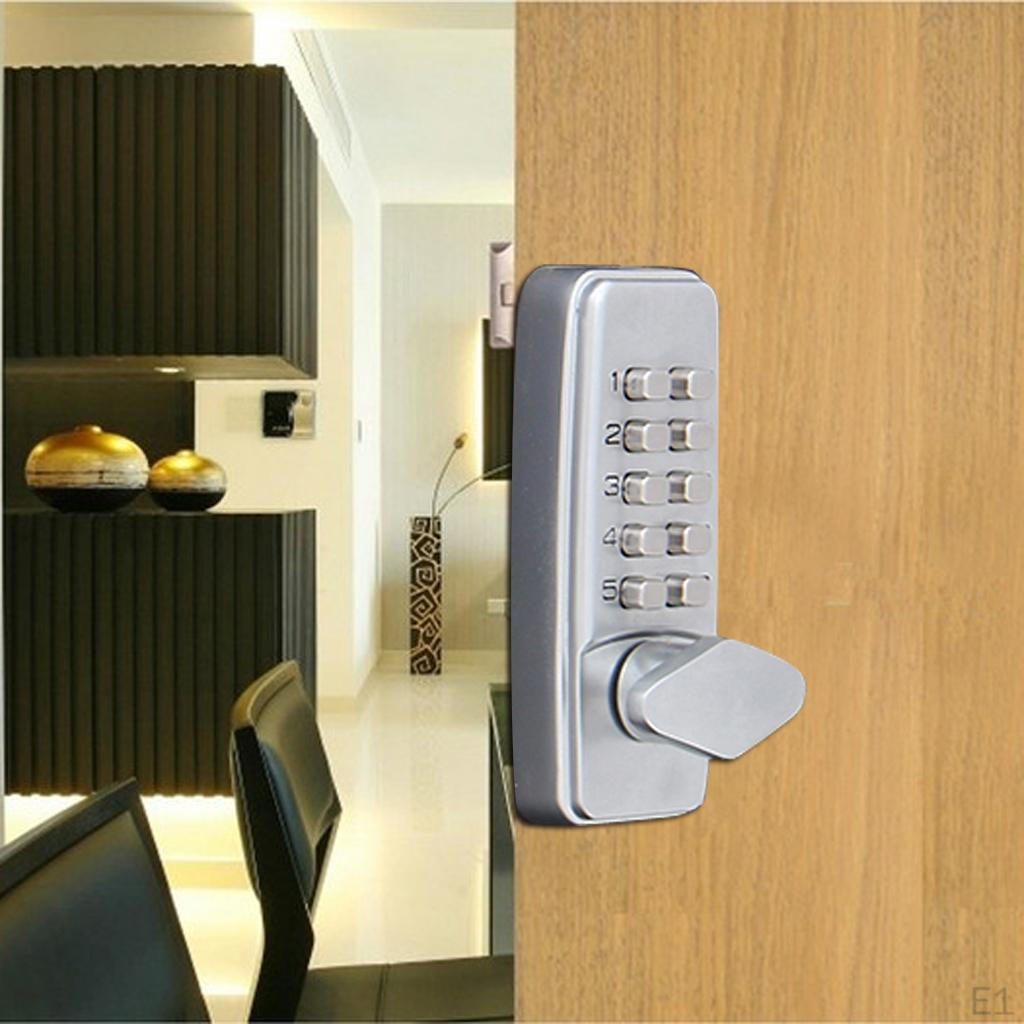 Digital Keypad Entry Code Combination Keyless Setting Lock for Door - Located On Knob