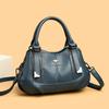 Fashion Three-layer Pocket Handbag, Trendy Leather Texture, Middle-aged Woman's Single-shoulder Bag